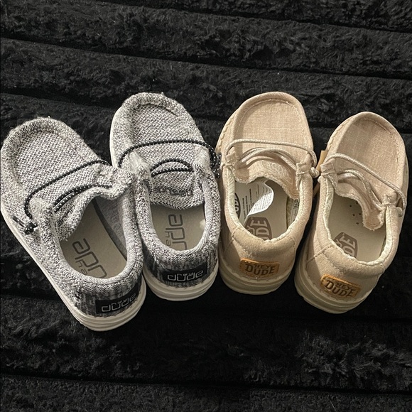 Hey Dude Kids Moccasins - Black and Cream - Picture 1 of 1